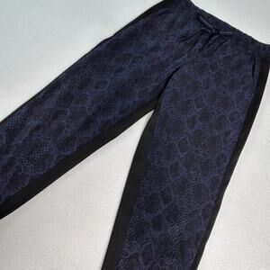 Athleta Women's Size 4P Brooklyn Printed Jogger Pant Navy Blue Snakeskin 572213